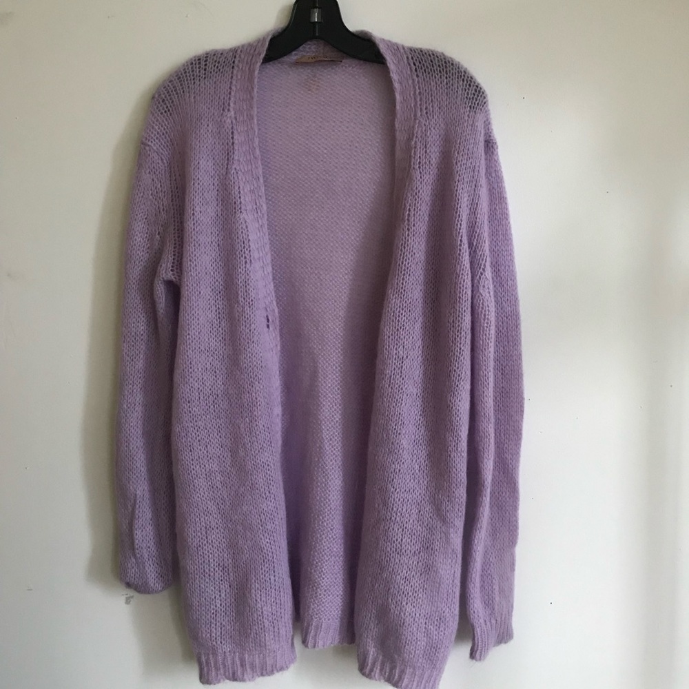Lavender Knit Cardigan Medium